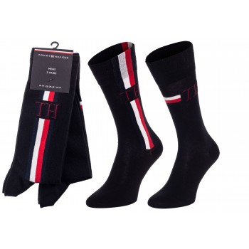 Tommy Hilfiger ανδρική βαμβακερή κάλτσα με σχέδιο 2pack 100001492 001 Tommy Hilfiger ανδρική βαμβακερή κάλτσα με σχέδιο 2pack 100001492 001